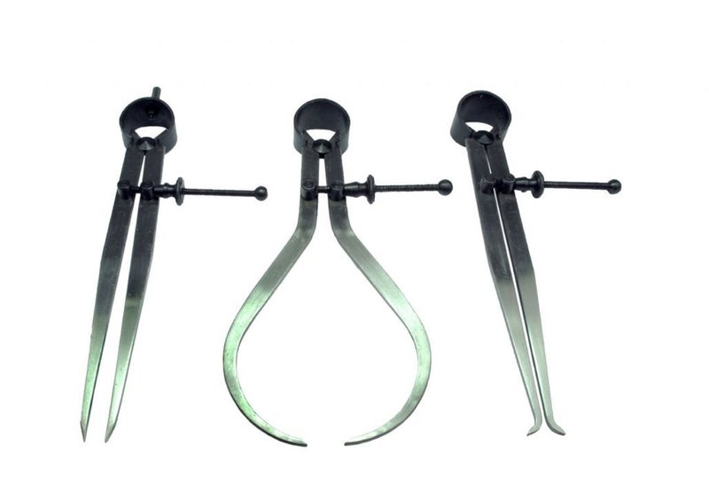 AI New Spring Caliper 3 Piece Set Inside Outside Divider, 100mm (4 Inches), Alloy Steel, B079WTZG54 - Image 1